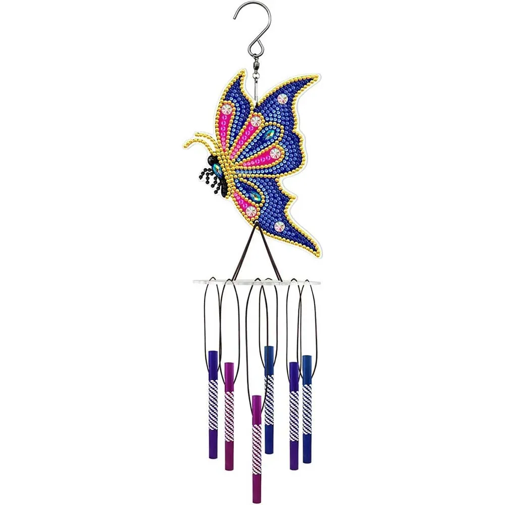 Carillon Diamond Painting Papillon - Décoration Murale Éclatante