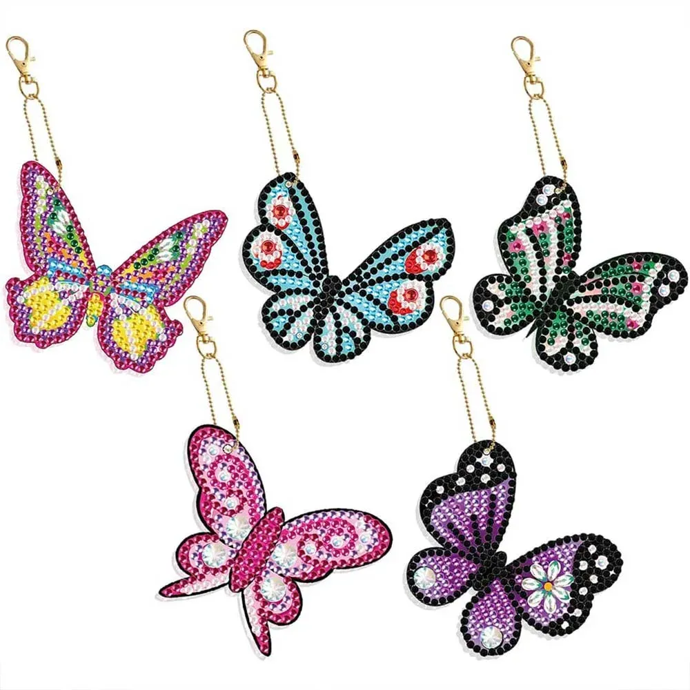 Ensemble de 5 charms papillon pour broderie diamant scintillante