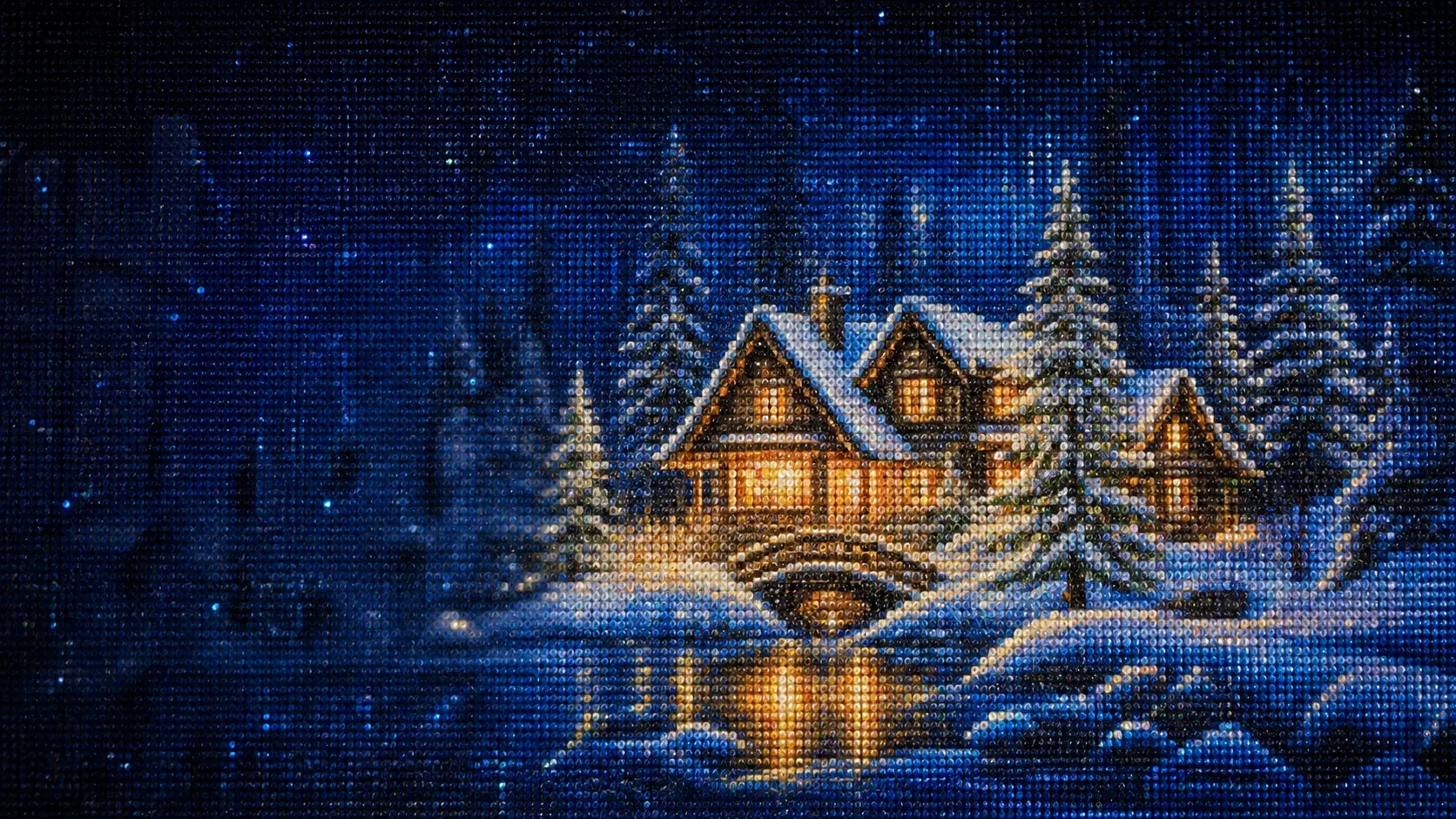 Diamond painting hiver