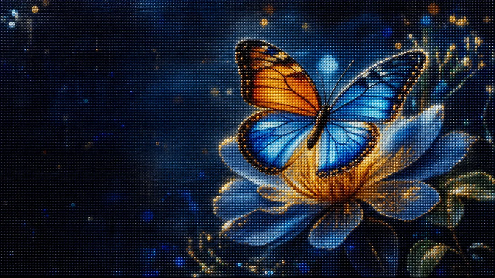 Diamond painting papillon