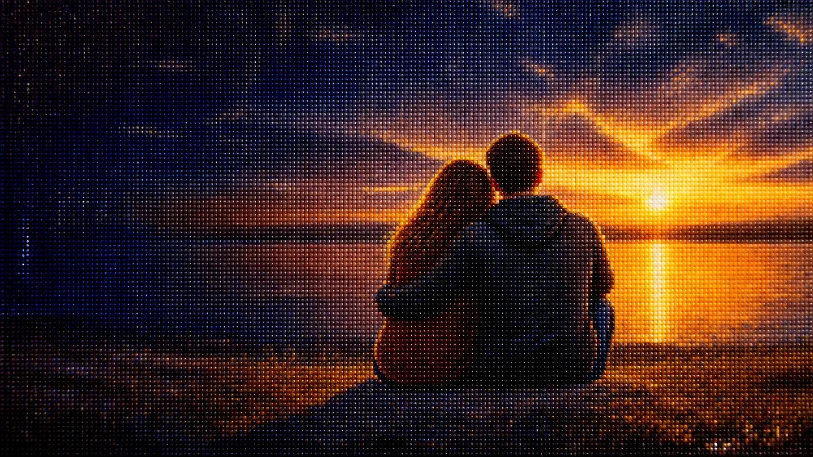 Diamond painting romantique