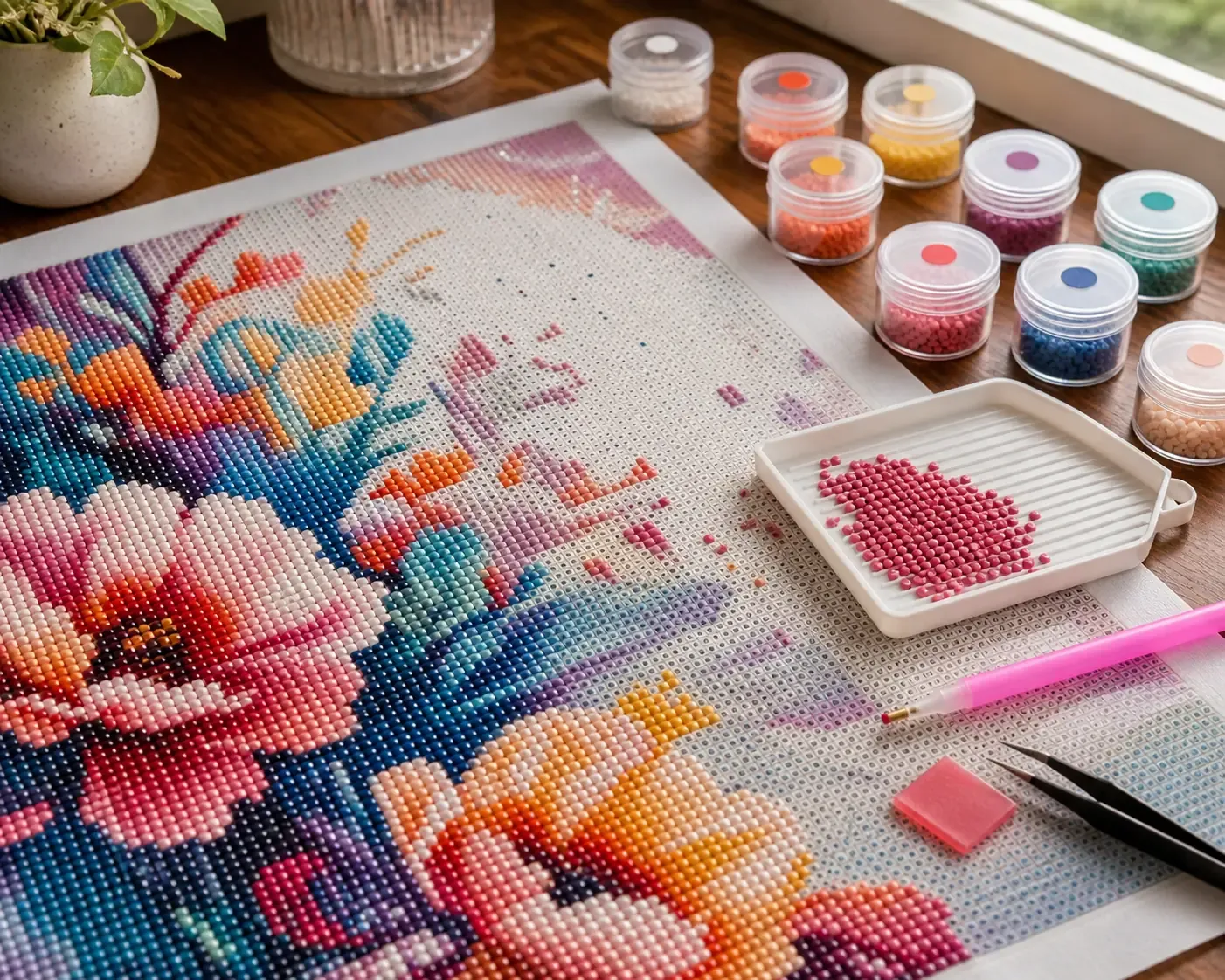 Le diamond painting 3D révèle ses reliefs et ses bons gestes