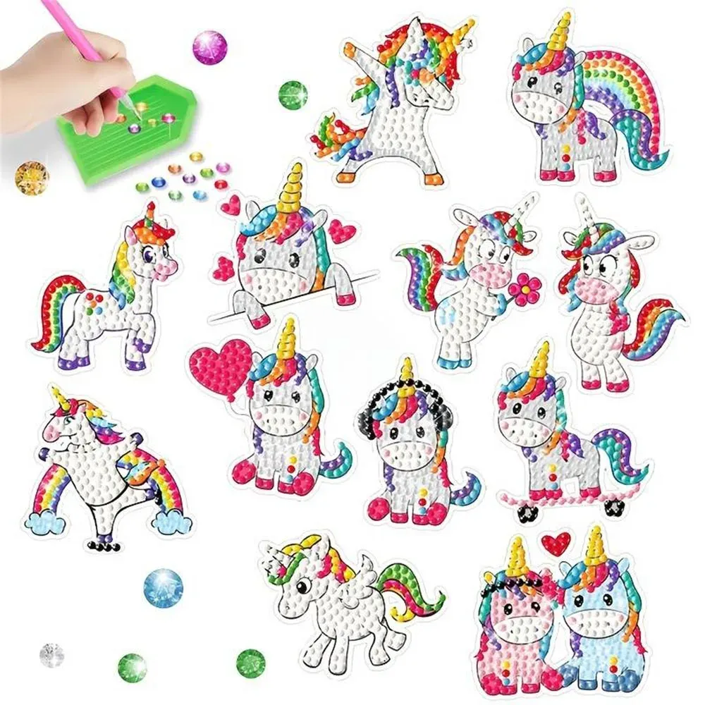 Autocollants Licorne pour Diamond Painting - 12 Pièces Magiques
