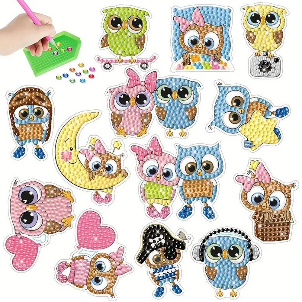 Autocollants Hiboux pour Diamond Painting - 13 motifs élégants