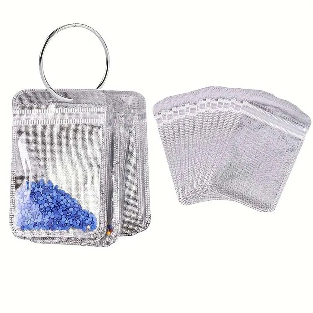 Kit de rangement Diamond Painting 5D - 50 sacs Ziplock et anneau de livre