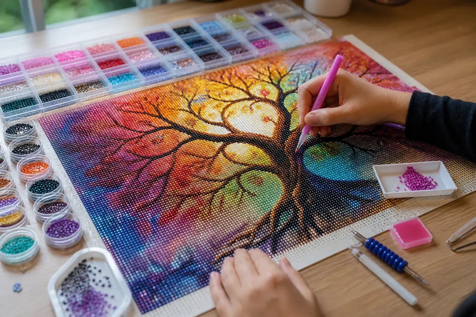 Un diamond painting arbre de vie révèle votre style décoratif
