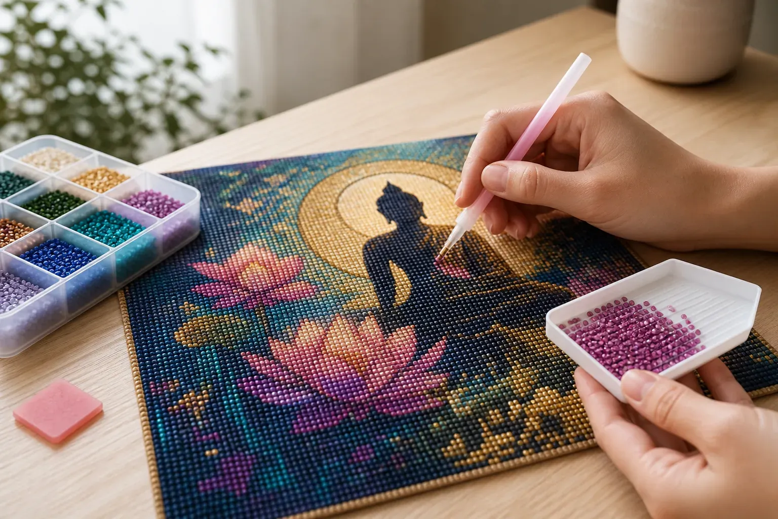Le diamond painting Bouddha crée une décoration zen personnalisée
