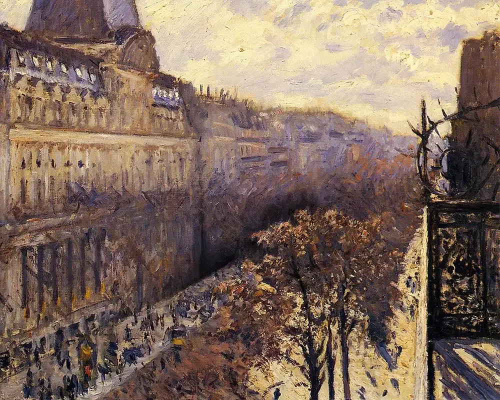 Broderie diamant Boulevard des Italiens - Caillebotte
