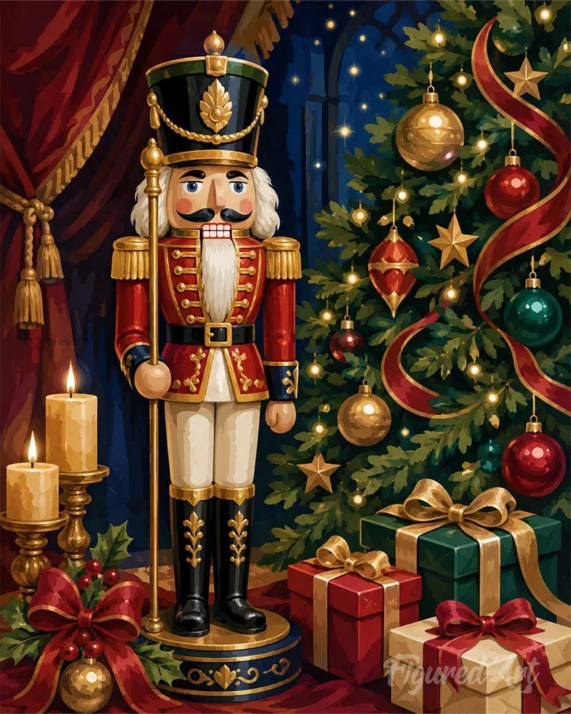 Broderie diamant Casse-Noisette de Noël