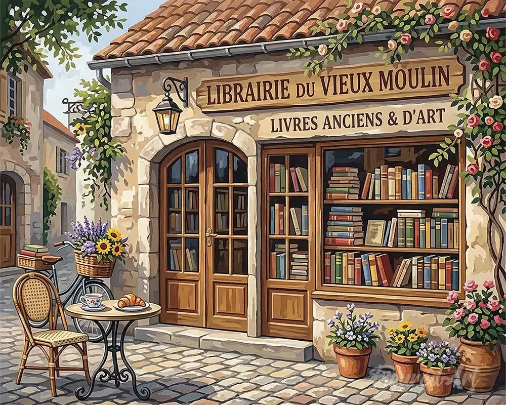 Broderie diamant Charmante Librairie Française