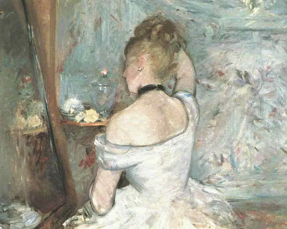 Broderie diamant Jeune femme à sa toilette - Morisot