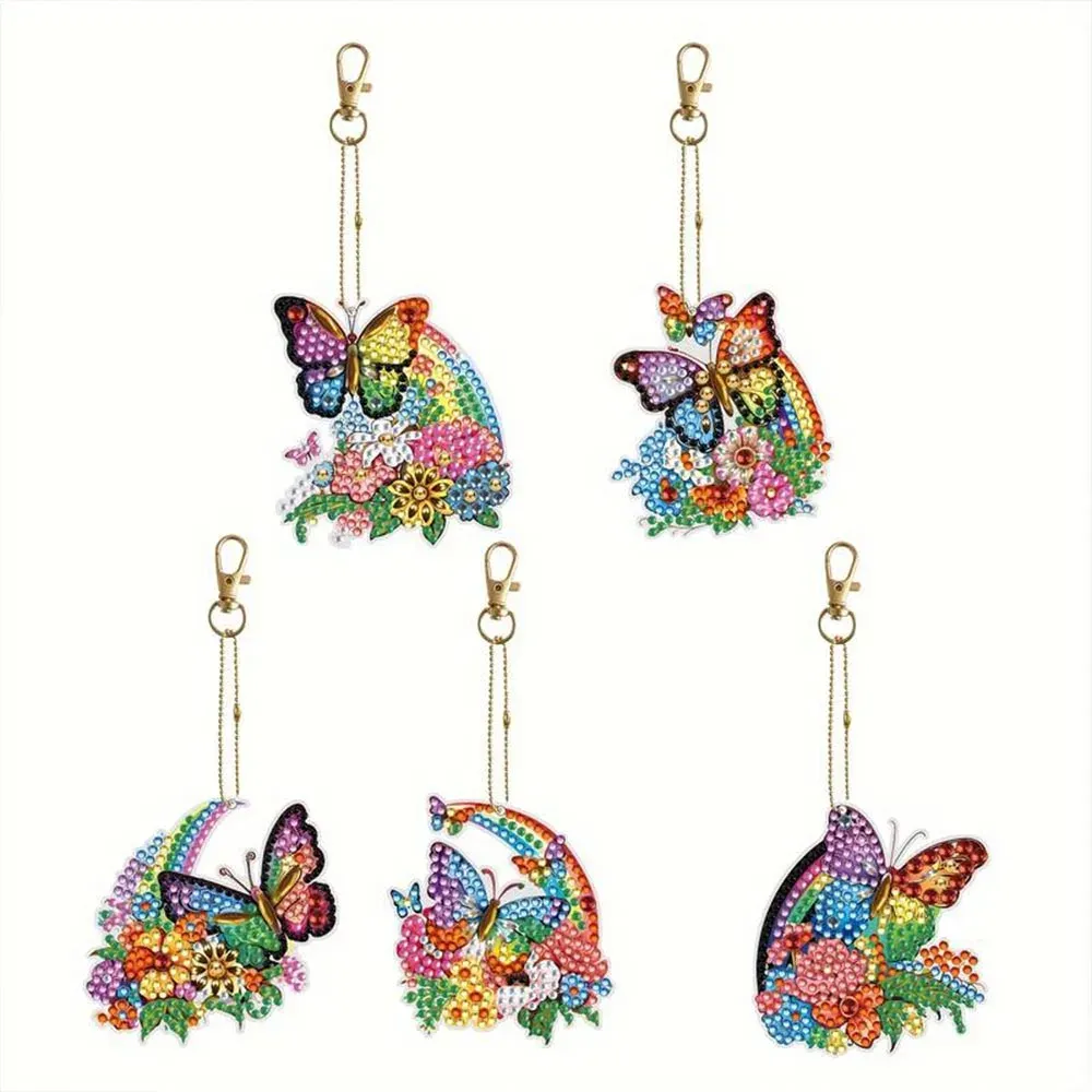 Pendentifs Diamond Painting Jolis Papillons - Ensemble de 5 pièces