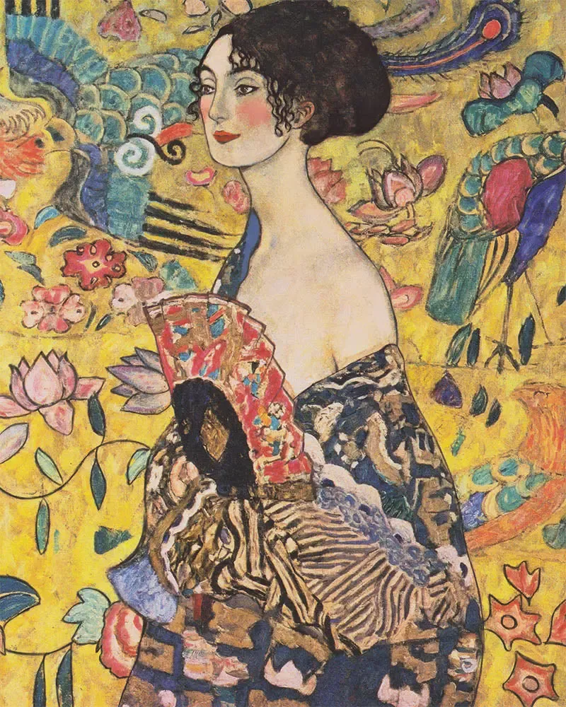 Broderie diamant La Femme à l’éventail - Klimt
