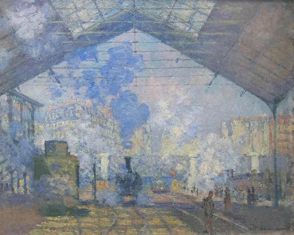 Broderie diamant La Gare Saint‑Lazare - Monet
