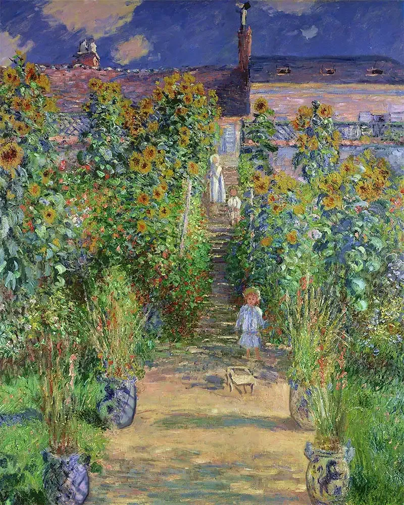 Broderie diamant Le Jardin de l’artiste à Vétheuil - Monet