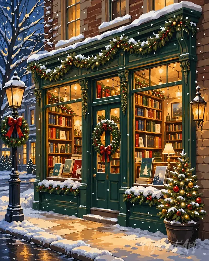Broderie diamant Librairie de Noël