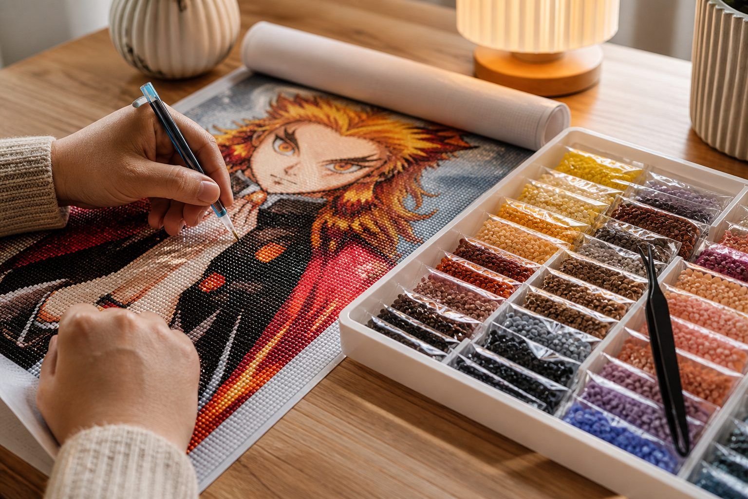 Comment réaliser un diamond painting manga proprement ?