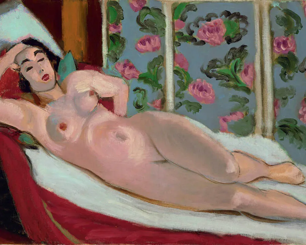 Broderie diamant Nu sur la chaise longue - Matisse