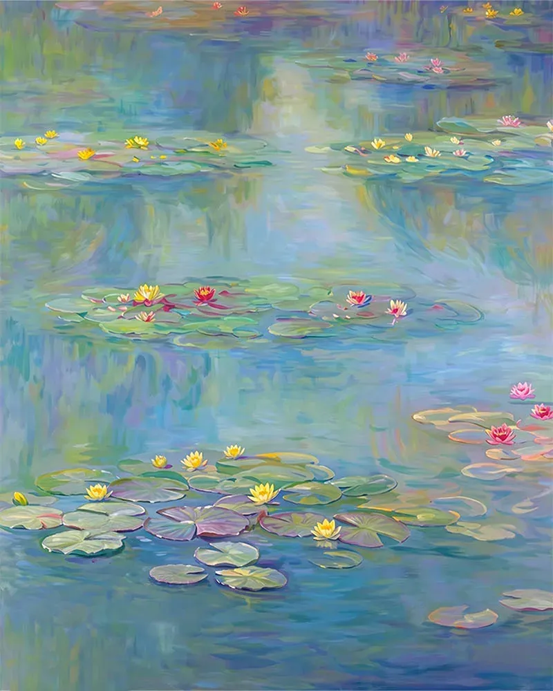 Broderie diamant Nymphéas,1908 - Monet