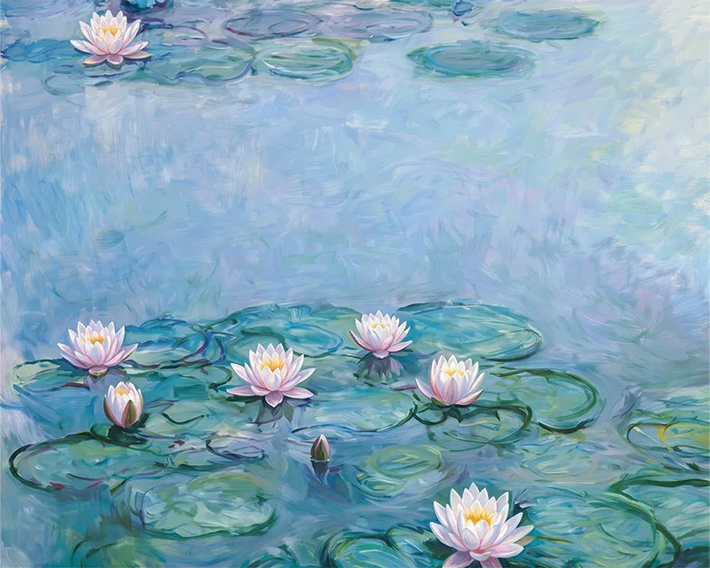 Broderie diamant Nymphéas 1914-1917 collection privée, Monet