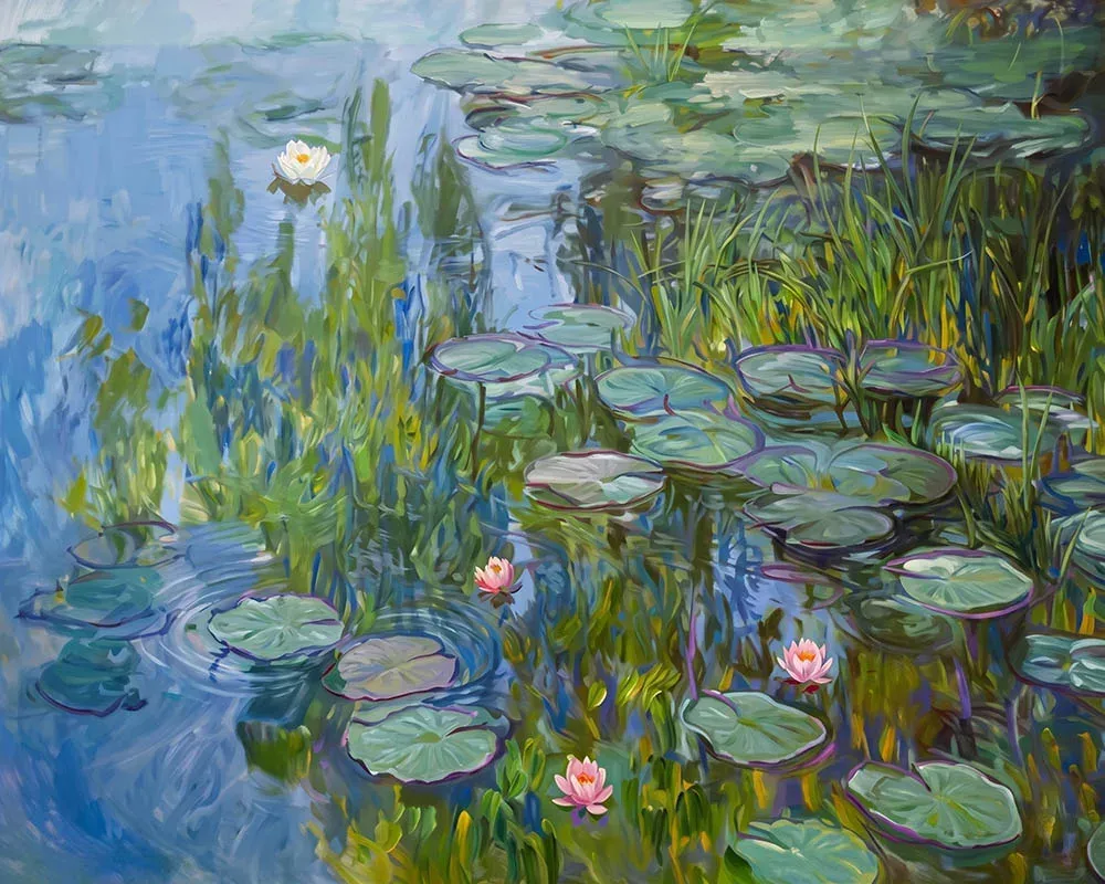 Broderie diamant Nymphéas, 1915 - Monet
