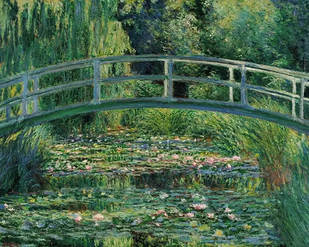 Broderie diamant Nymphéas et le pont japonais - Monet
