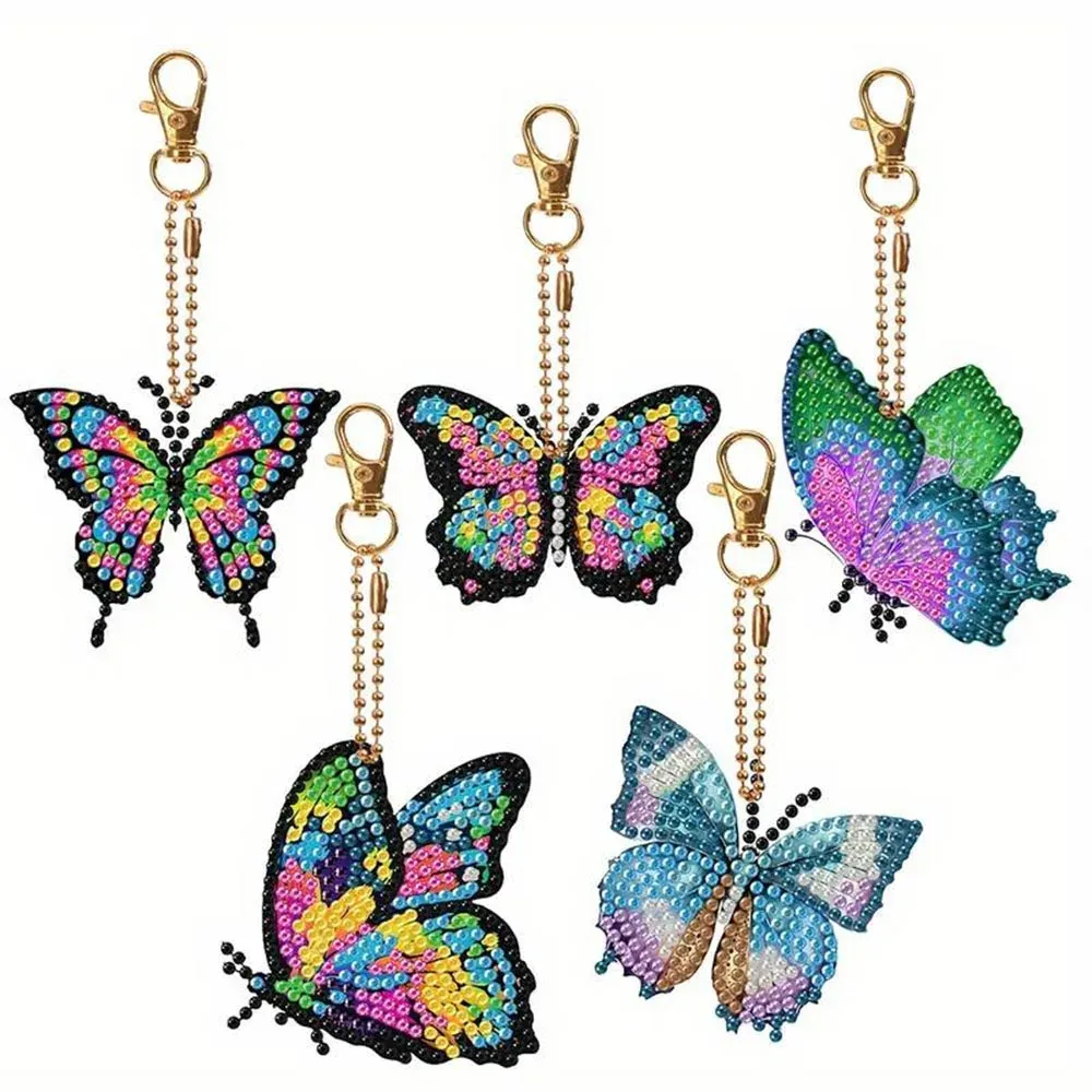 Pendentifs Diamond Painting Papillons - Lot de 5 pièces décoratives