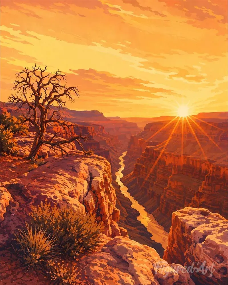 Broderie diamant Parc national du Grand Canyon - Arizona