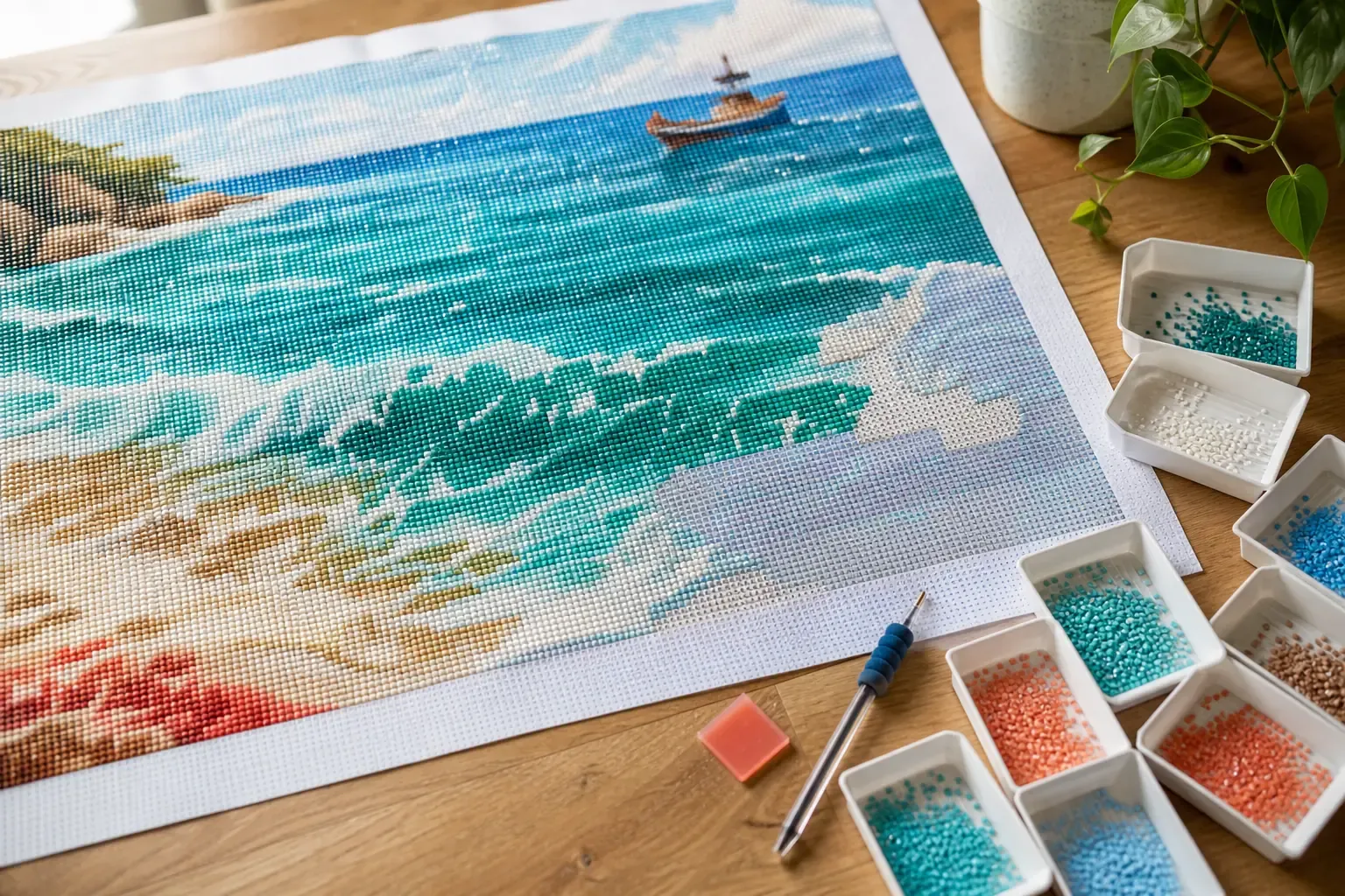 Un diamond painting paysage mer réussi commence par le bon format
