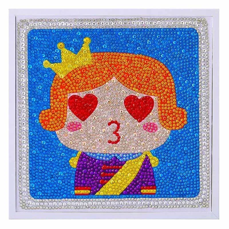 Cadre Photo Enfant - Diamond Painting Prince 20x20 cm