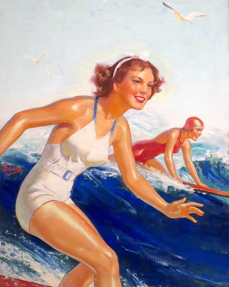 Broderie diamant Surfeuses d’Hawaï