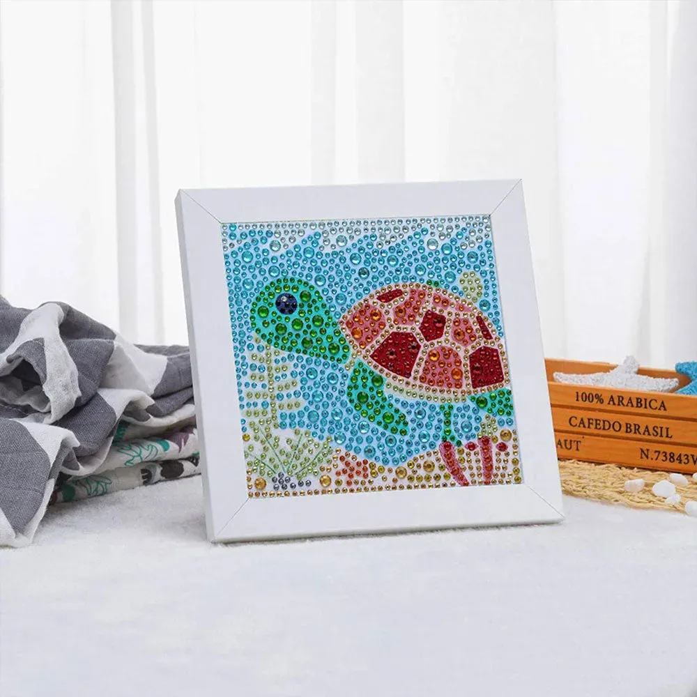 Broderie Diamant Tortue avec Cadre Photo