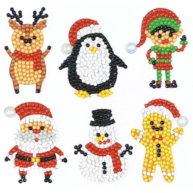 Ensemble d'Autocollants Diamond Painting Noël pour Enfants