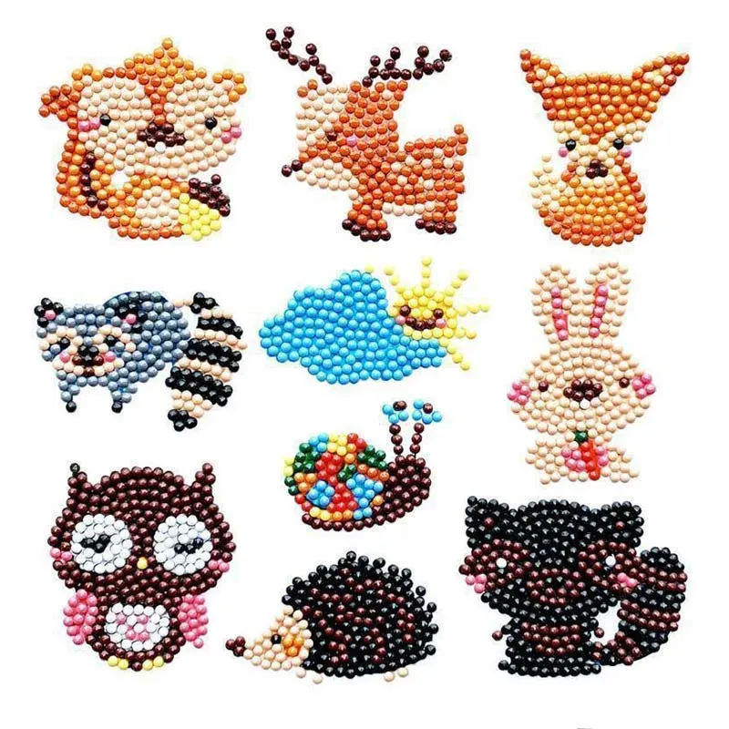 Autocollants Diamond Painting Animaux de la Forêt pour Enfants