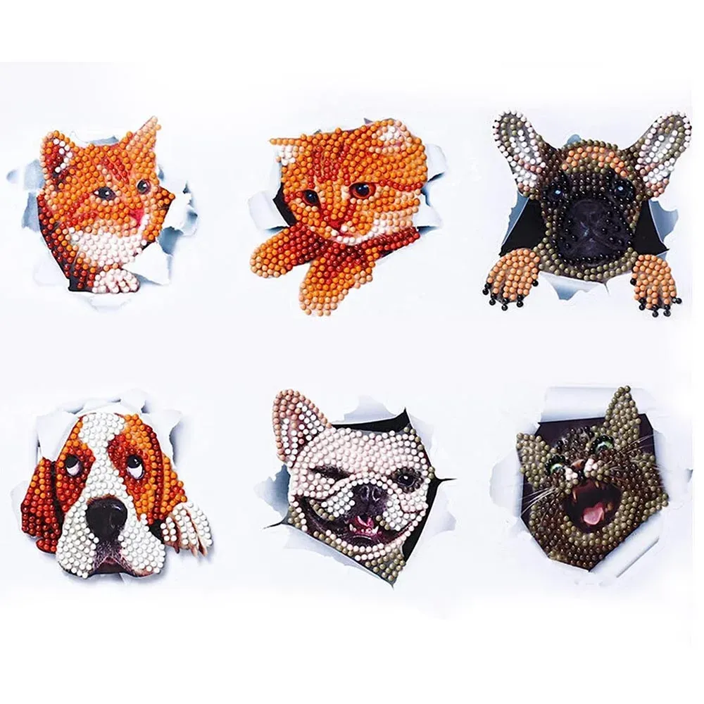 Autocollants Diamond Painting Chats et Chiens pour personnaliser vos créations