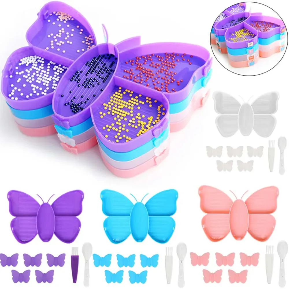 Ensemble d'accessoires 8 pièces pour broderie diamant papillon