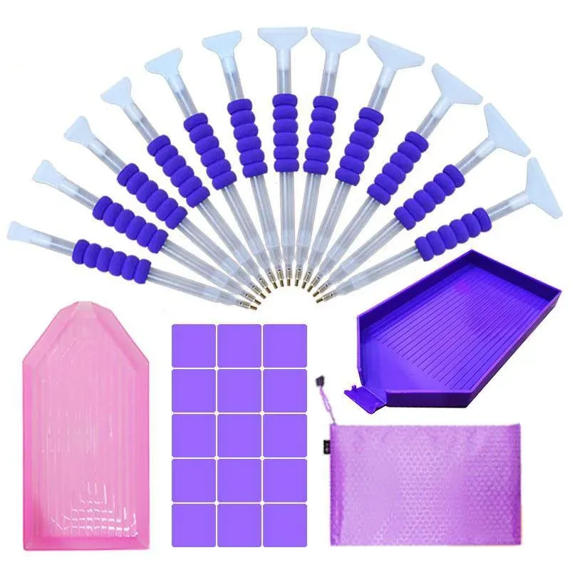 Ensemble d’accessoires professionnels 54 pièces pour diamond painting XL