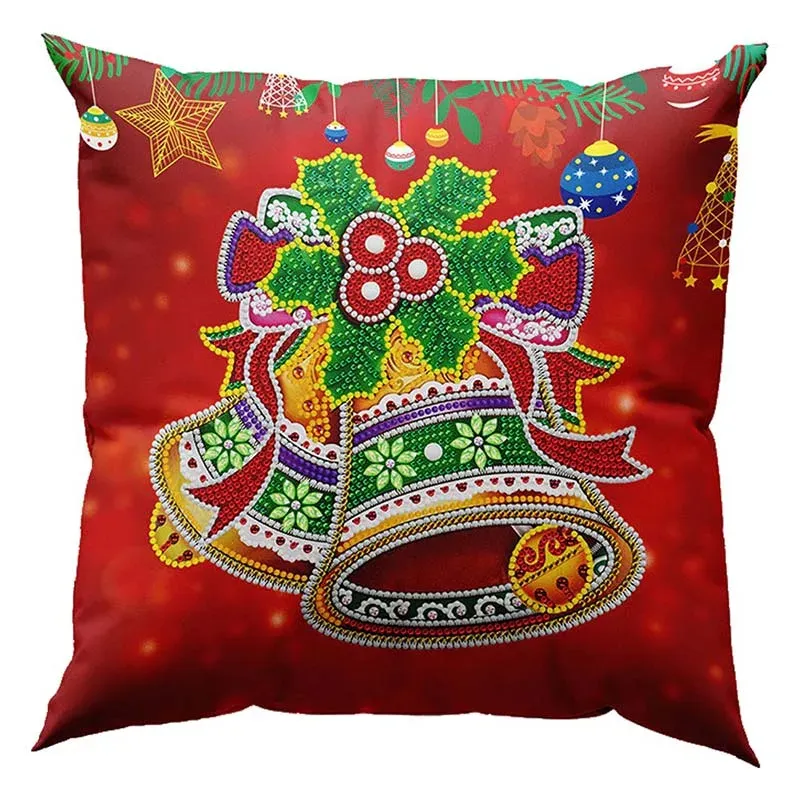 Housse de coussin Diamond Painting Cloche - Broderie 30x30 cm