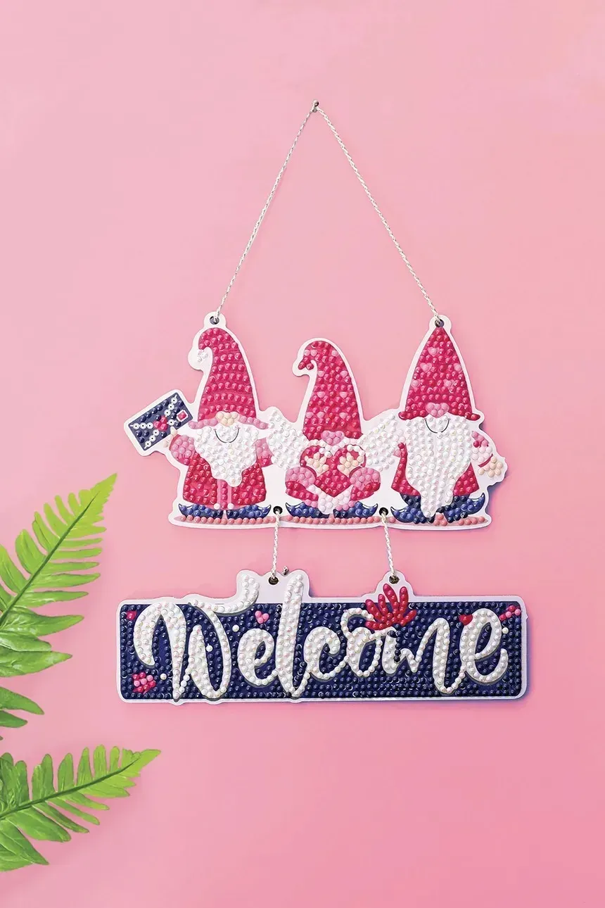 Broderie diamant Kit diamond painting gnome, déco créative facile