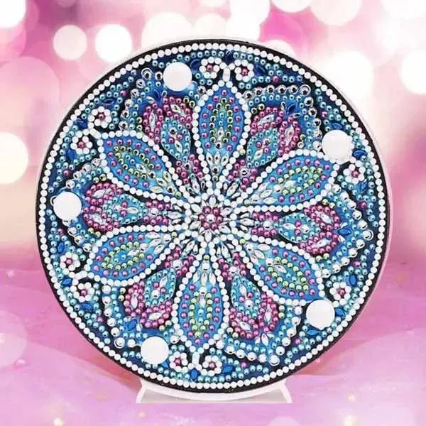 Lampe LED Diamond Painting Fleur Mandala pour broderie lumineuse