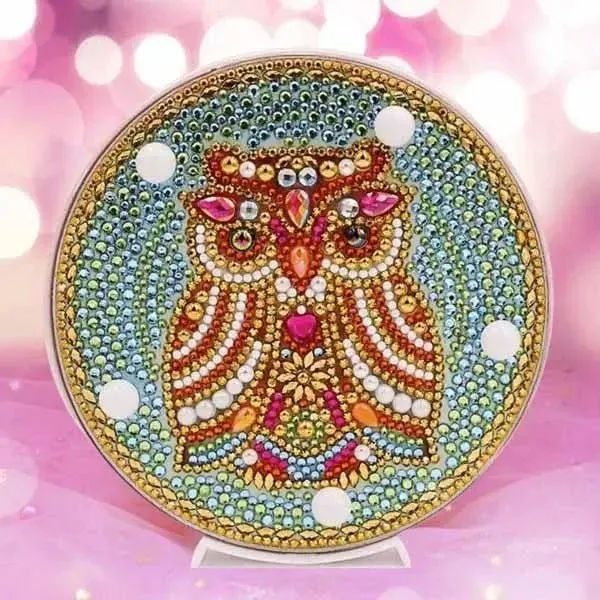 Lampe LED Diamond Painting - Hibou Somnolent pour un éclairage doux