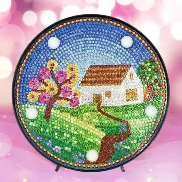 Lampe LED Diamond Painting Maison