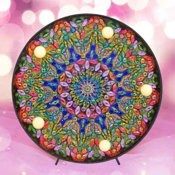 Lampe LED pour broderie diamant Mandala Vert lumineux