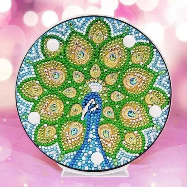 Lampe LED pour broderie diamant Paon - Éclairage doux et précis