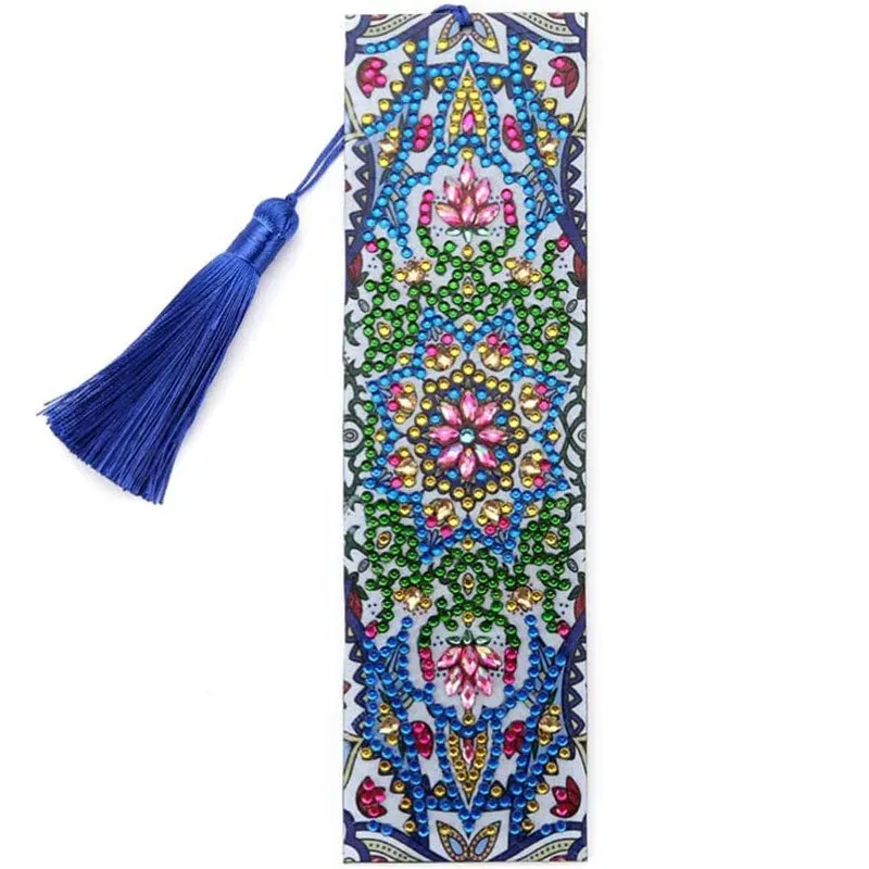 Marque-pages Diamond Painting Fleur Mandala pour broderie scintillante
