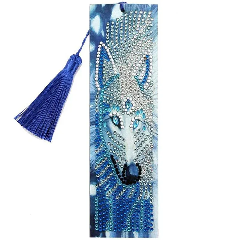 Marque‑Pages Diamond Painting Loup - 21×6 cm
