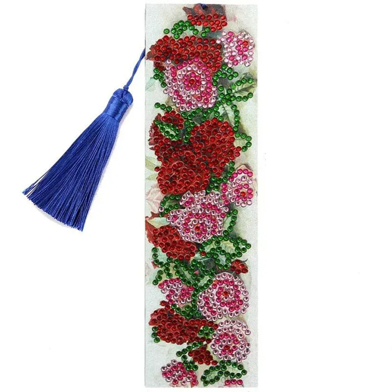 Marque-page Broderie Diamant Thème Roses