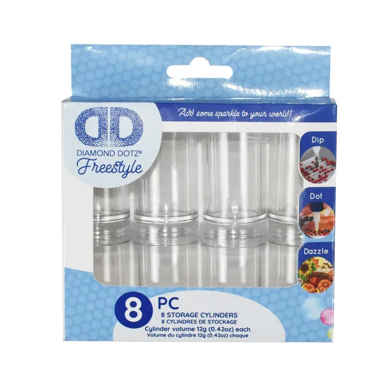 Blister de 8 cylindres de stockage pour strass