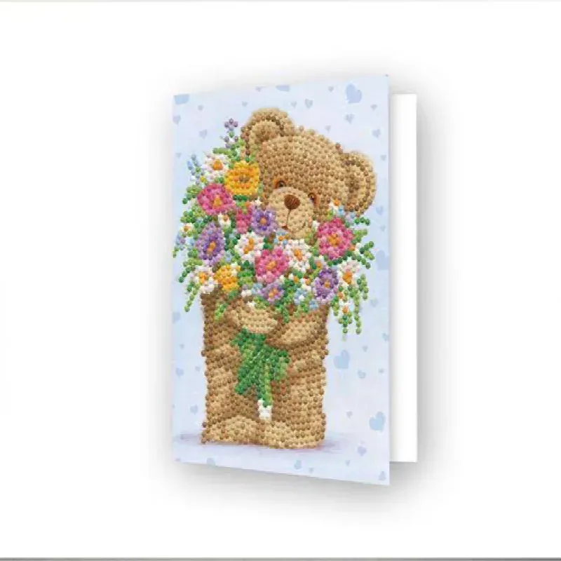 Carte de vœux broderie diamant Bunch of Love