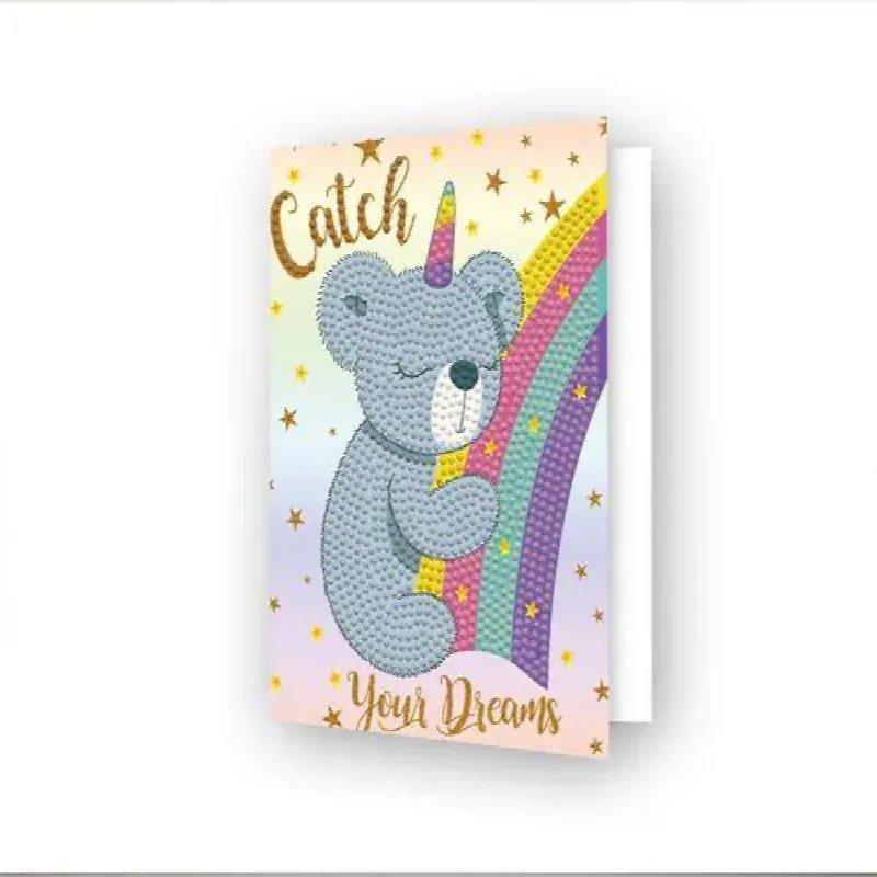 Carte de vœux broderie diamant Catch your Dreams